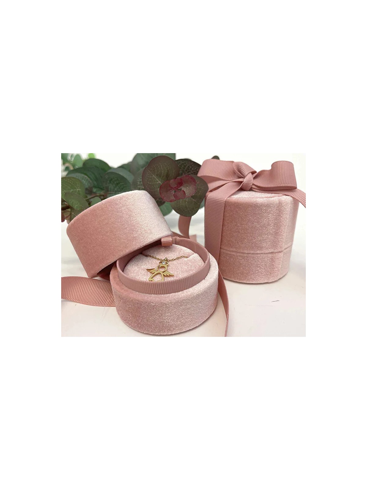 JK Box Scatola regalo con catena a nastro rosa LTR-3/S/A5 donna