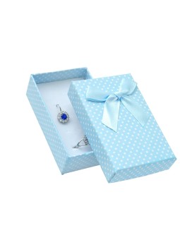 JK Box Scatola azzurra con pois per set di gioielli KK-6/A15 donna