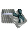 JK Box Scatola e pois verdi per orecchini o anello KK-3 / A19 unisex