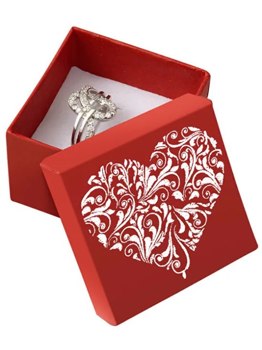 JK Box Scatola rossa con cuore LD-3/A7/AG unisex