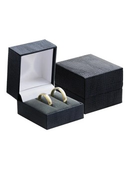 JK Box Scatola in similpelle per fede nuziale o orecchini GZ-2 / NA / A25 unisex
