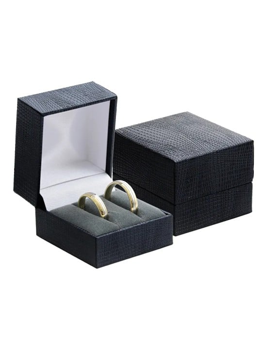 JK Box Scatola in similpelle per fede nuziale o orecchini GZ-2 / NA / A25 unisex
