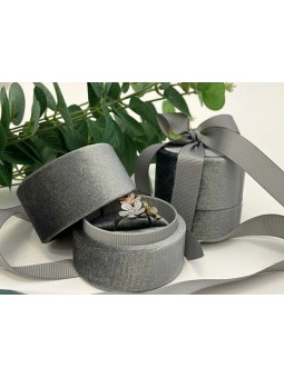 JK Box LTR-3/P/A3 Scatola regalo con anello a nastro grigio unisex