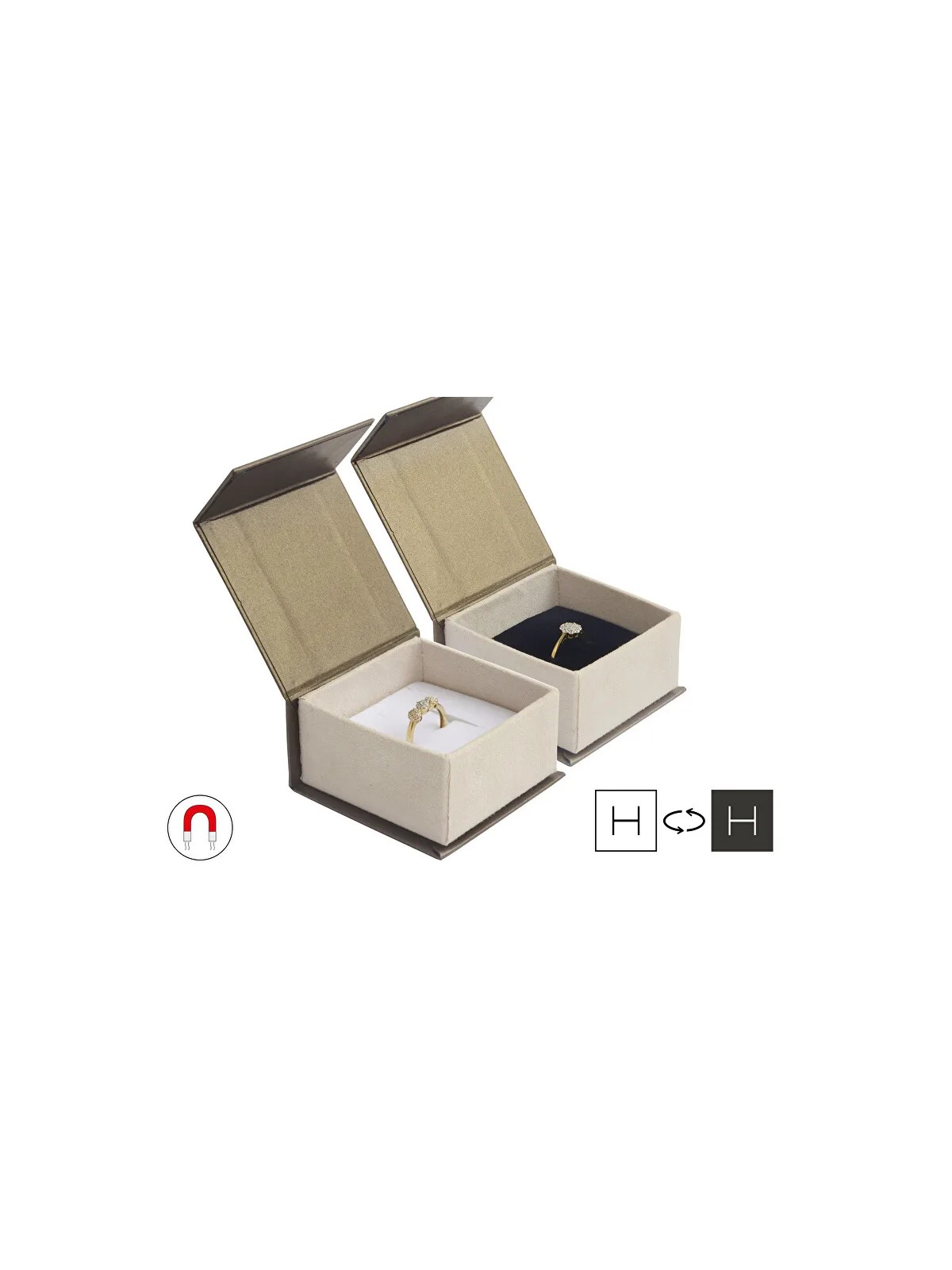 JK Box Scatola regalo per anello o orecchini BA-3/A21/A20 unisex