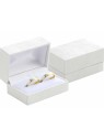 JK Box Scatola in similpelle bianca per fedi nuziali GZ-7/A1 unisex