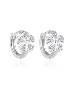 Piccoli orecchini in argento con fiore AGT-ED008KW bambini