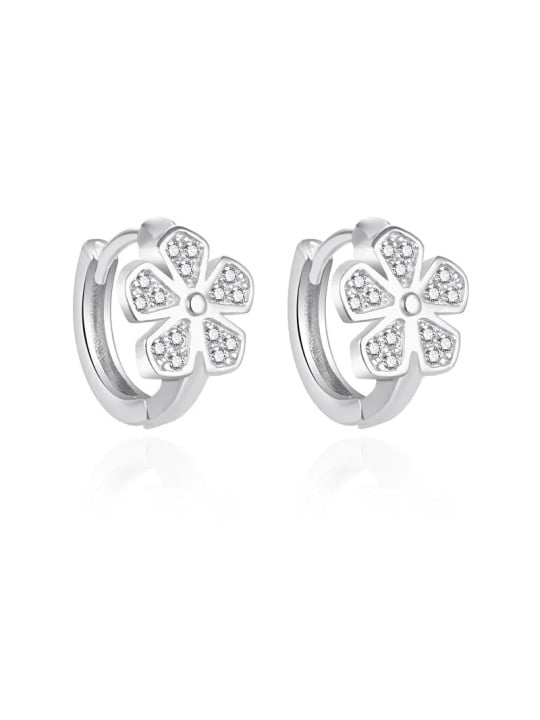 Piccoli orecchini in argento con fiore AGT-ED008KW bambini