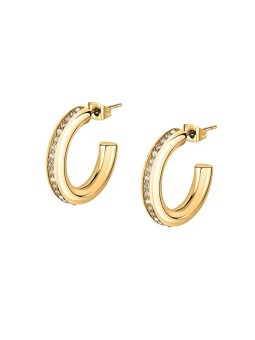 Morellato Orecchini di lusso placcati in oro con cristilla trasparente Creolo SAVN01 donna