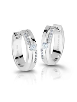 Modesi Orecchini in argento scintillanti con zirconi M26021 donna