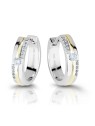 Modesi Orecchini in argento bicolore con zirconi M26024 donna