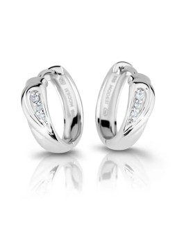 Modesi Orecchini in argento alla moda con zirconi M26027 donna