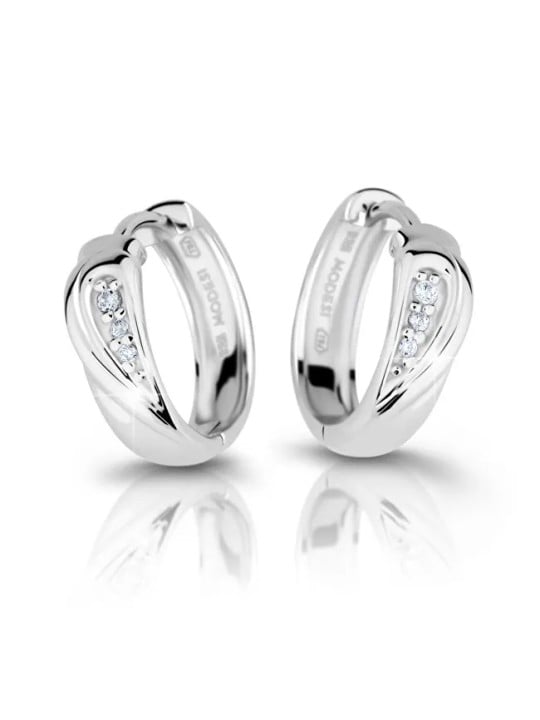 Modesi Orecchini in argento alla moda con zirconi M26027 donna