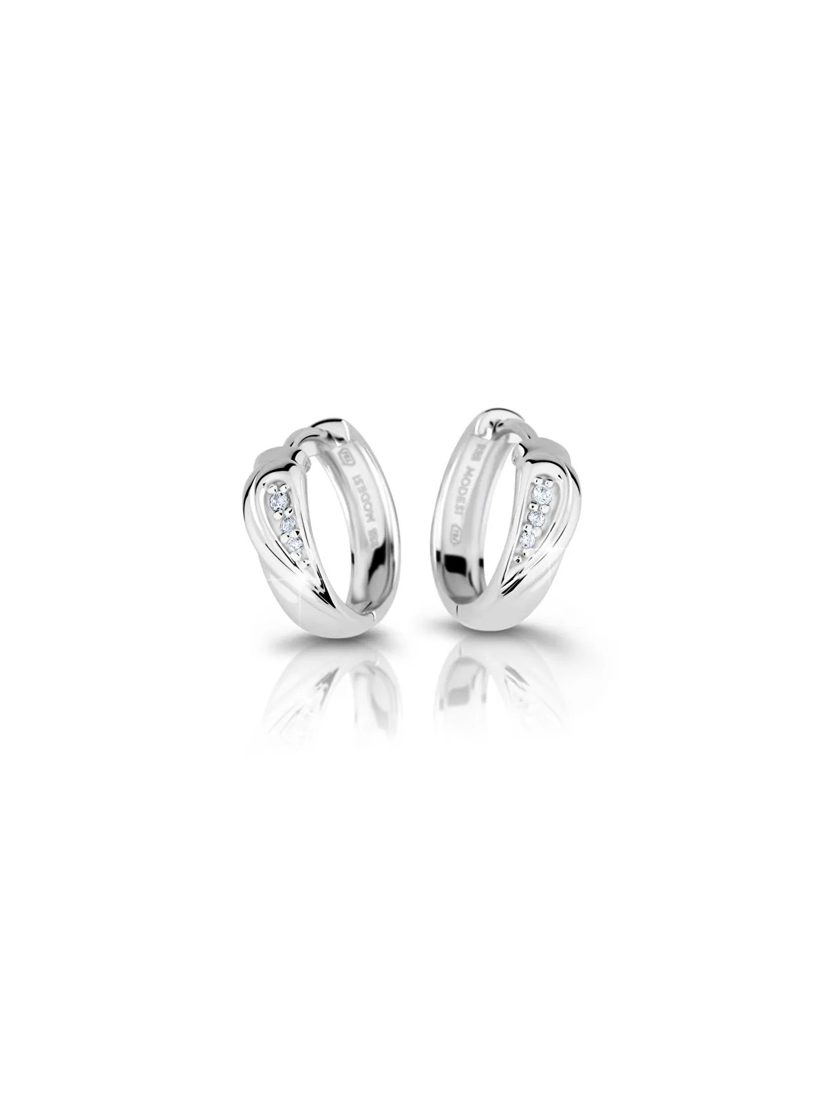 Modesi Orecchini in argento alla moda con zirconi M26027 donna