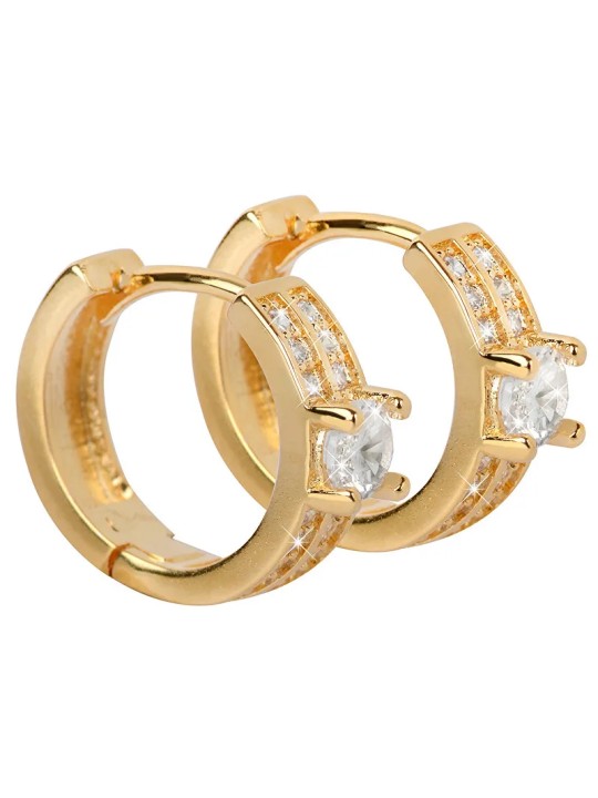 Troli Orecchini placcati in oro con cristilla scintillanti donna