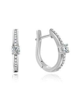 Beneto Orecchini rotondi in argento AGUC185 donna