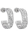 Evolution Group Orecchini in argento semicerchi 31119.1 cristallo donna