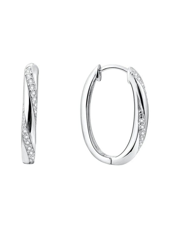 Beneto Orecchini ovali in argento AGUC187 donna