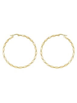 Troli Orecchini rotondi placcati oro 2 - 5 cm - Diametro: 3 cm donna