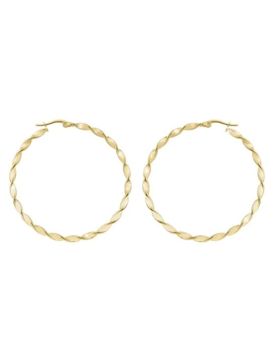 Troli Orecchini rotondi placcati oro 2 - 5 cm - Diametro: 3 cm donna