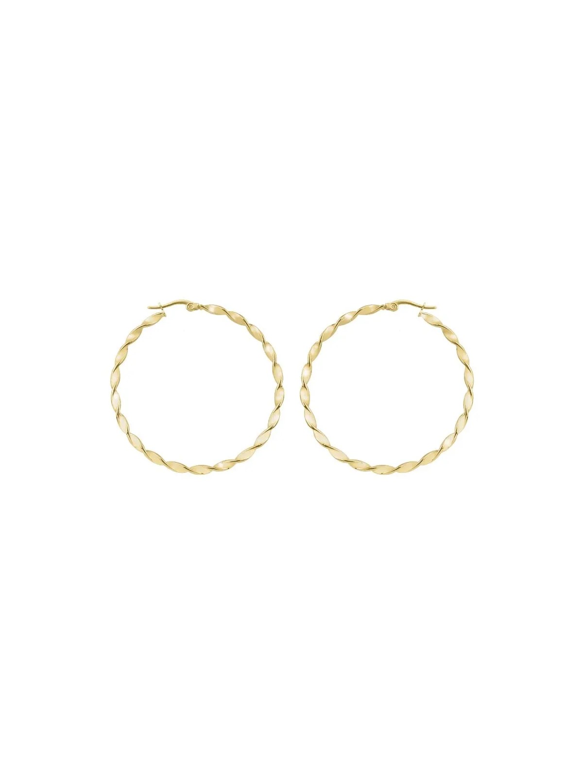 Troli Orecchini rotondi placcati oro 2 - 5 cm - Diametro: 3 cm donna
