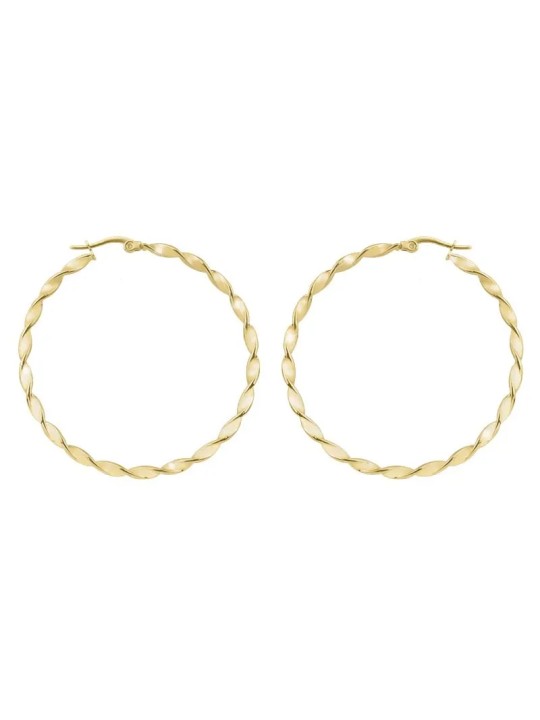 Troli Orecchini rotondi placcati oro 2 - 5 cm - Diametro: 4 cm donna