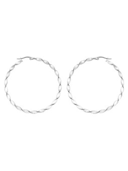 Troli Orecchini tondi in acciaio 2 - 5 cm - Diametro: 5 cm donna
