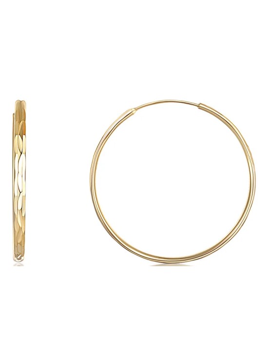 JVD Orecchini ad anello in argento placcato oro SVLE0209XD5GO - Diametro: 4 cm donna
