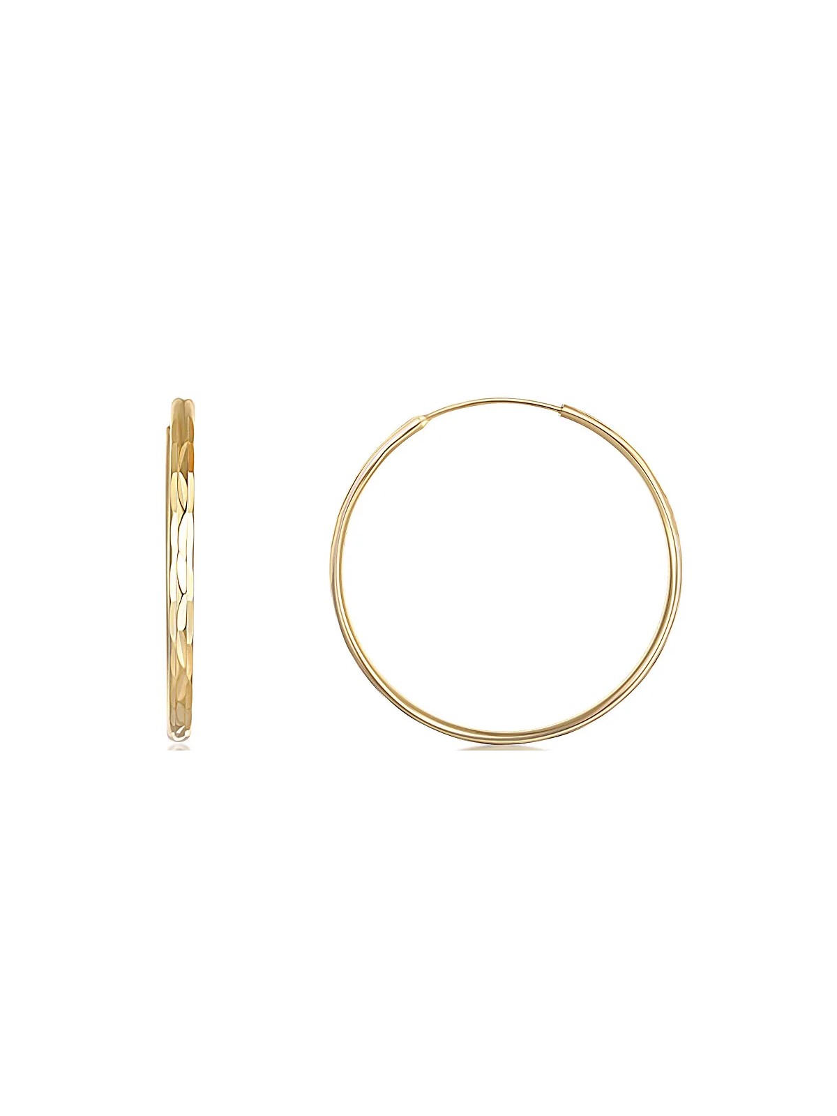 JVD Orecchini ad anello in argento placcato oro SVLE0209XD5GO - Diametro: 4 cm donna