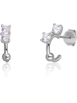 JVD Orecchini in argento a cerchio con zirconi viola chiaro SVLE0701XH2F200 donna