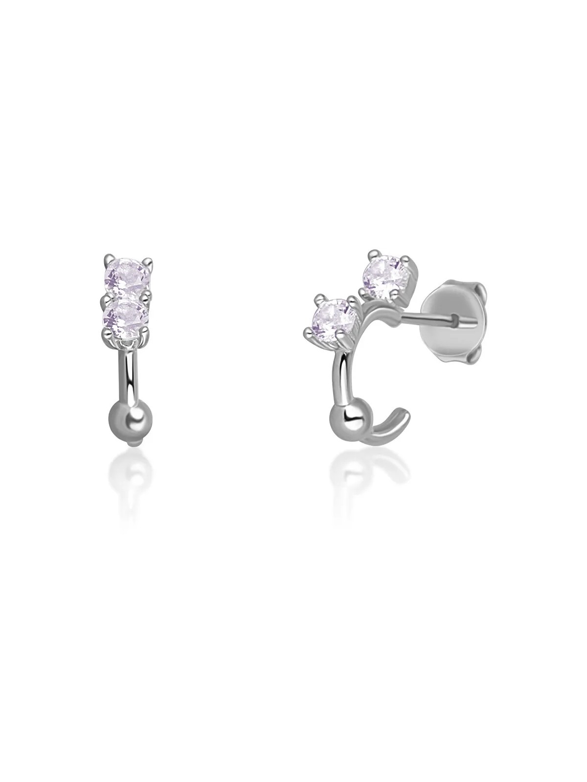 JVD Orecchini in argento a cerchio con zirconi viola chiaro SVLE0701XH2F200 donna