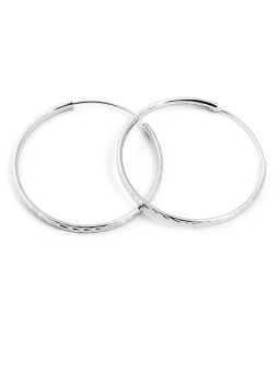 Beneto Orecchini rotondi in argento scintillante AGUC2099/35/N donna