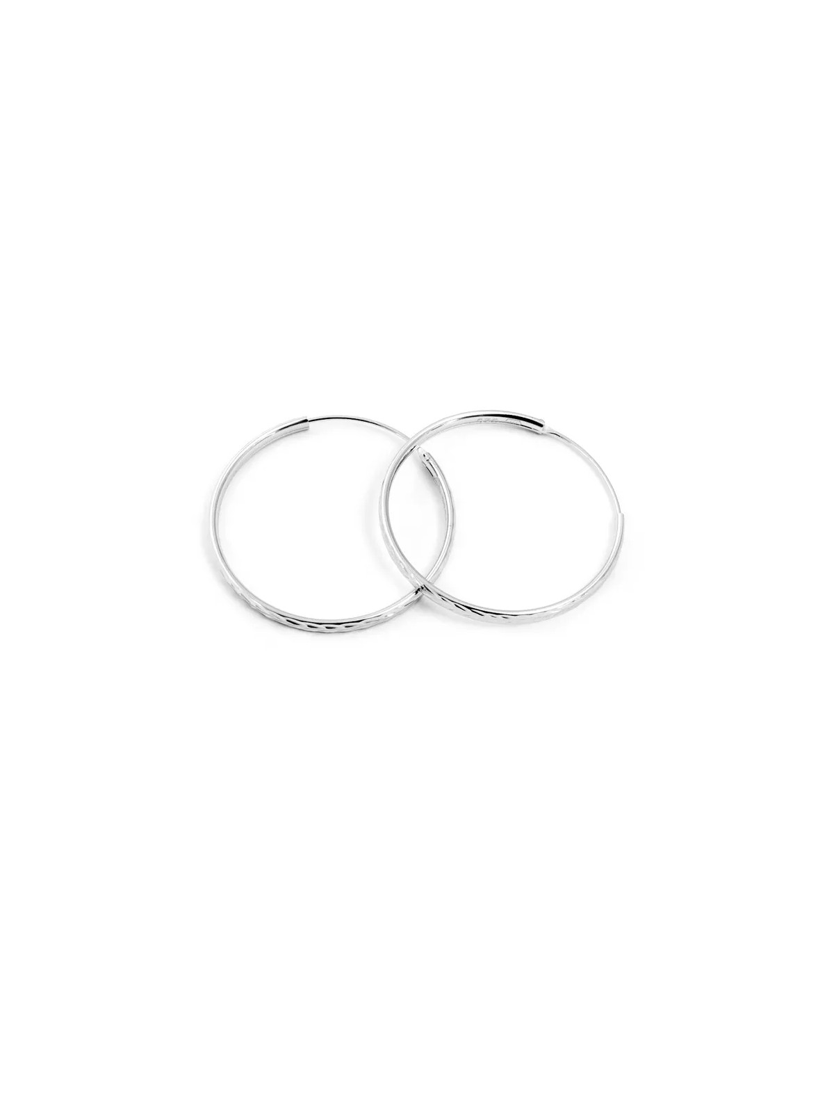 Beneto Orecchini rotondi in argento scintillante AGUC2099/35/N donna