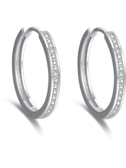 Beneto Eleganti orecchini rotondi in argento AGUC2270 - Diametro: 3 cm donna