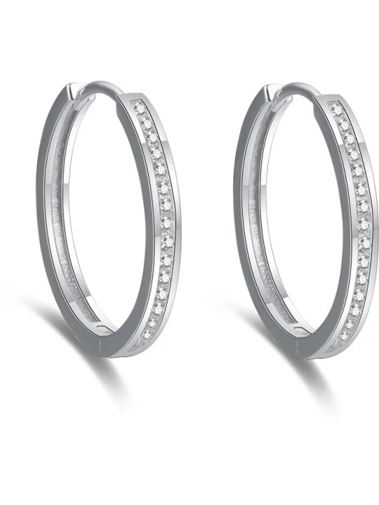 Beneto Eleganti orecchini rotondi in argento AGUC2270 - Diametro: 3 cm donna