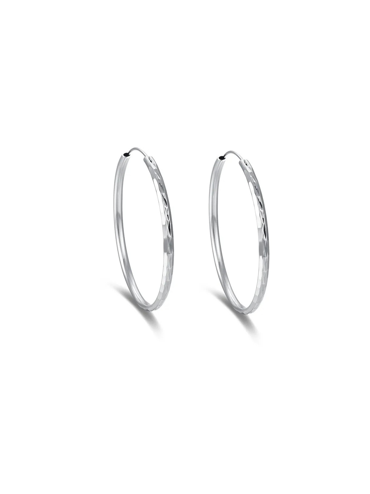 Beneto Orecchini rotondi senza tempo in argento AGUC2272 - Diametro: 5,5 cm donna