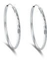 Beneto Orecchini rotondi senza tempo in argento AGUC2272 - Diametro: 5,5 cm donna