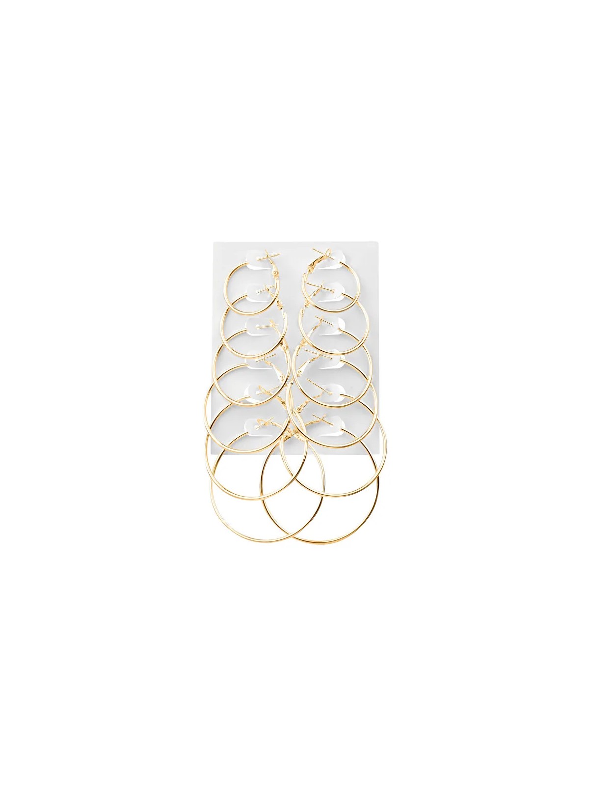 Troli Set di orecchini placcati oro (6 paia) donna