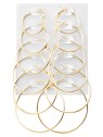 Troli Set di orecchini placcati oro (6 paia) donna