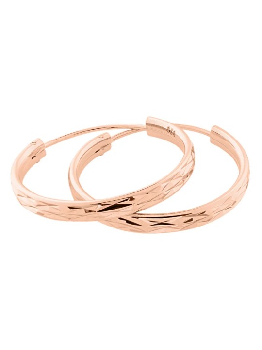 JV OrecchiniD placcati oro rosa cerchi SVLE0205XD5RO - Diametro: 5 cm donna