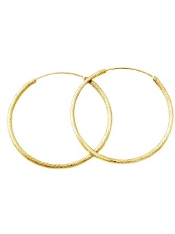 Beneto Orecchini di lusso placcati oro in argento AGUC1240 / N-GOLD - Diametro: 4.5 cm donna