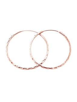 Beneto Orecchini rotondi alla moda placcati oro in argento AGUC2439 / SCS-ROSE - Diametro: 3 cm donna
