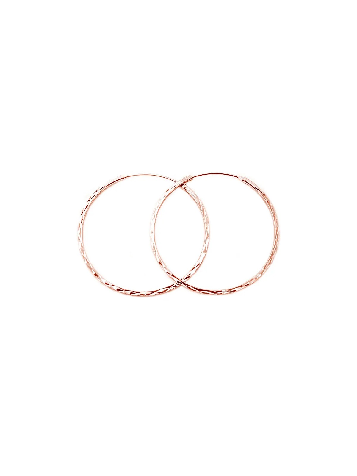 Beneto Orecchini rotondi alla moda placcati oro in argento AGUC2439 / SCS-ROSE - Diametro: 3 cm donna