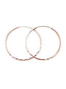 Beneto Orecchini rotondi alla moda placcati oro in argento AGUC2439 / SCS-ROSE - Diametro: 4 cm donna