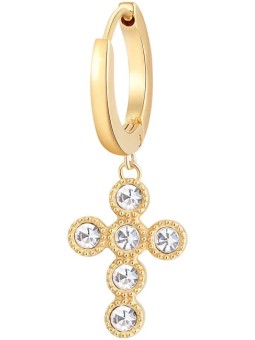 Brosway Orecchini singoli placcati oro Croce Chakra BHKE019 donna