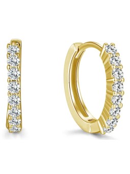 Beneto Orecchini rotondi in argento placcato oro AGU1152-GOLD donna