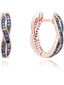 Orecchini Beneto Bellissimi in argento placcato oro con zirconi AGUC2252-ROSE donna