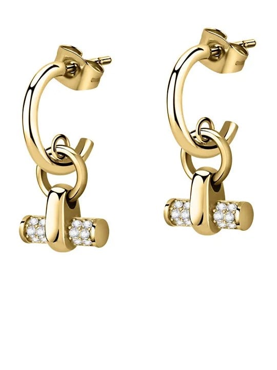 Morellato Orecchini rotondi placcati oro con pendenti Abbraccio SAUC05 donna