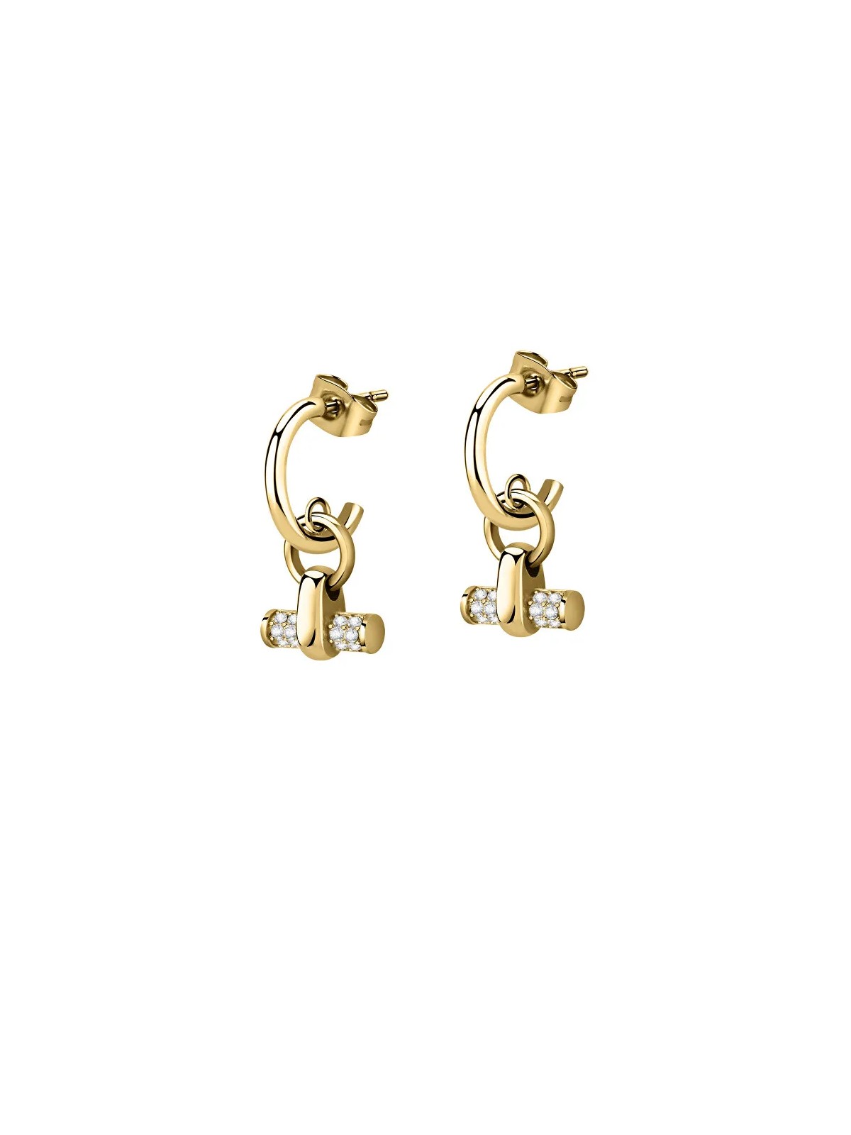 Morellato Orecchini rotondi placcati oro con pendenti Abbraccio SAUC05 donna