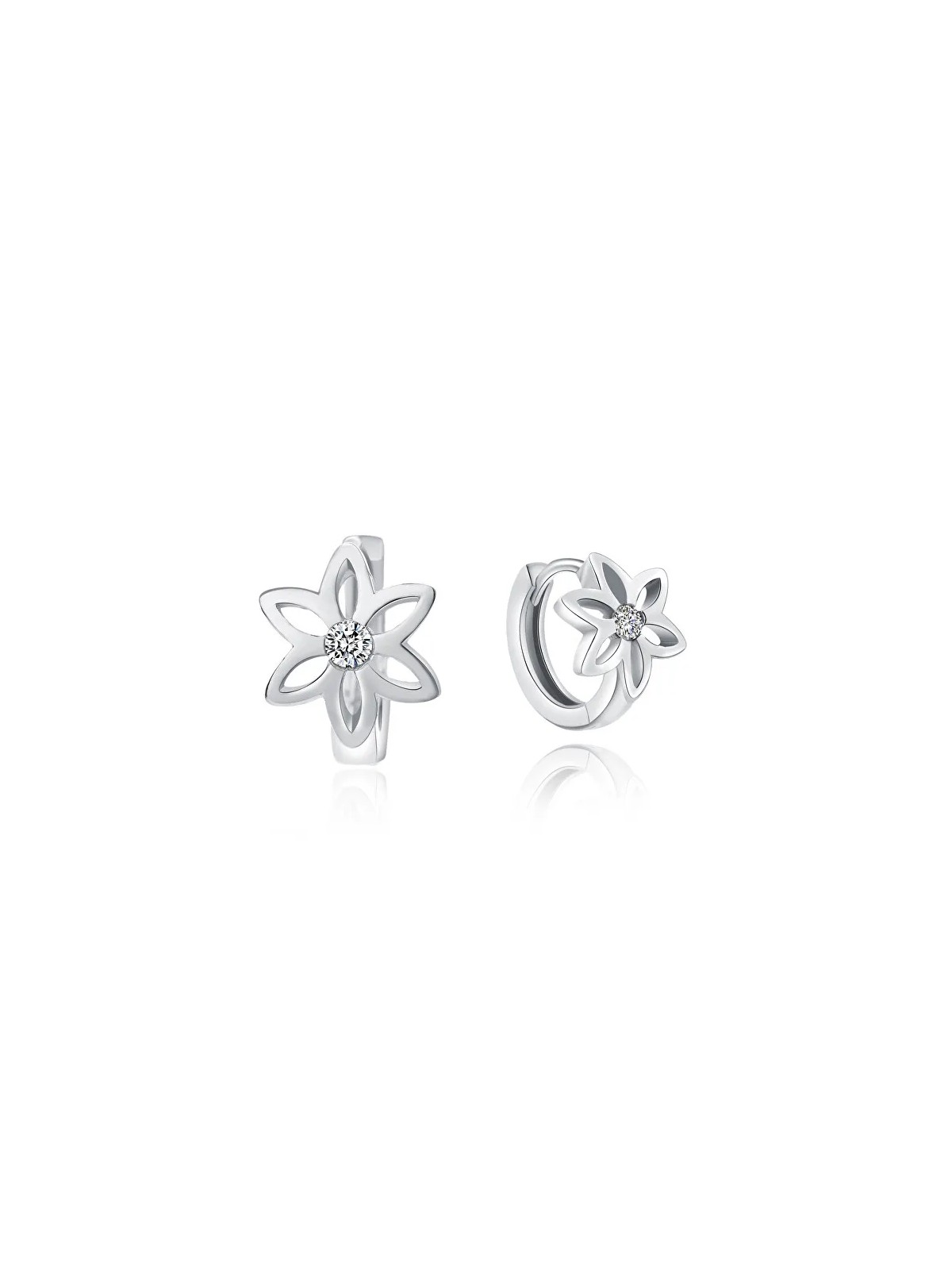 Orecchini MOISS Delicati in argento con fiori E0000140 donna