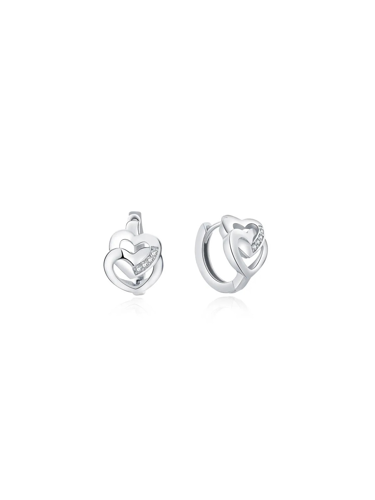 MOISS Orecchini romantici in argento con cuori E0000162 donna
